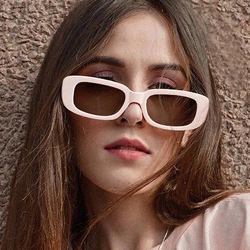 

Women Fashion Chunky Flat Top Small Thick Frame Rectangles Wide Temple Tetro Sunglasses