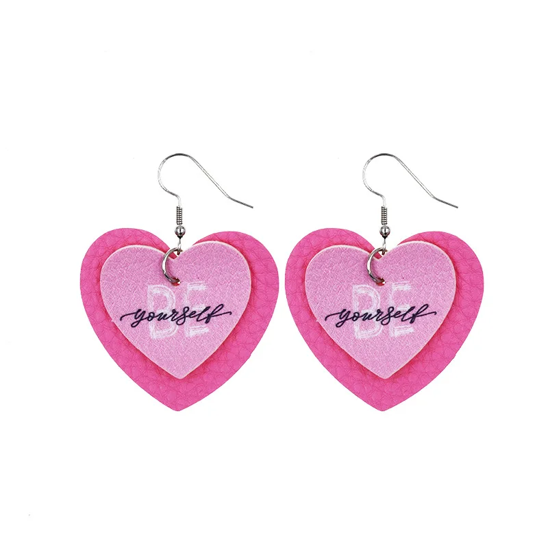 

2021 wholesale Fashion ladies Jewelry Valentine's Day Sequins love Heart for Women earrings, Picture