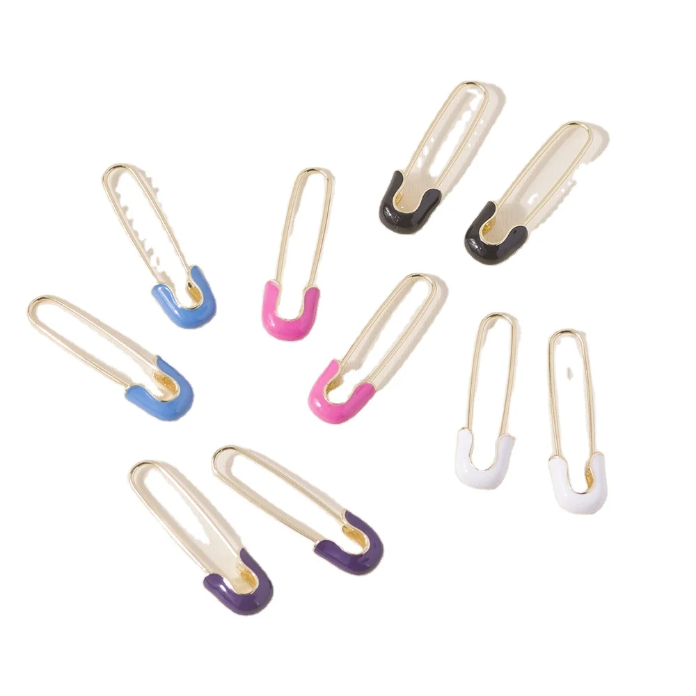 

Charming Safety Pin Hoop Earrings Minimalist Cartilage Earrings Personalized Jewelry