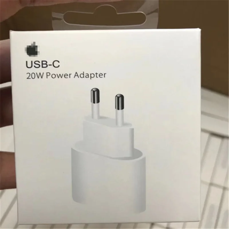 

Original 20W Pd Usb C Charger For apple Iphone 12 Pro Max 12 mini 11 Fast Charger Type C Charging adapter with Original Box, White