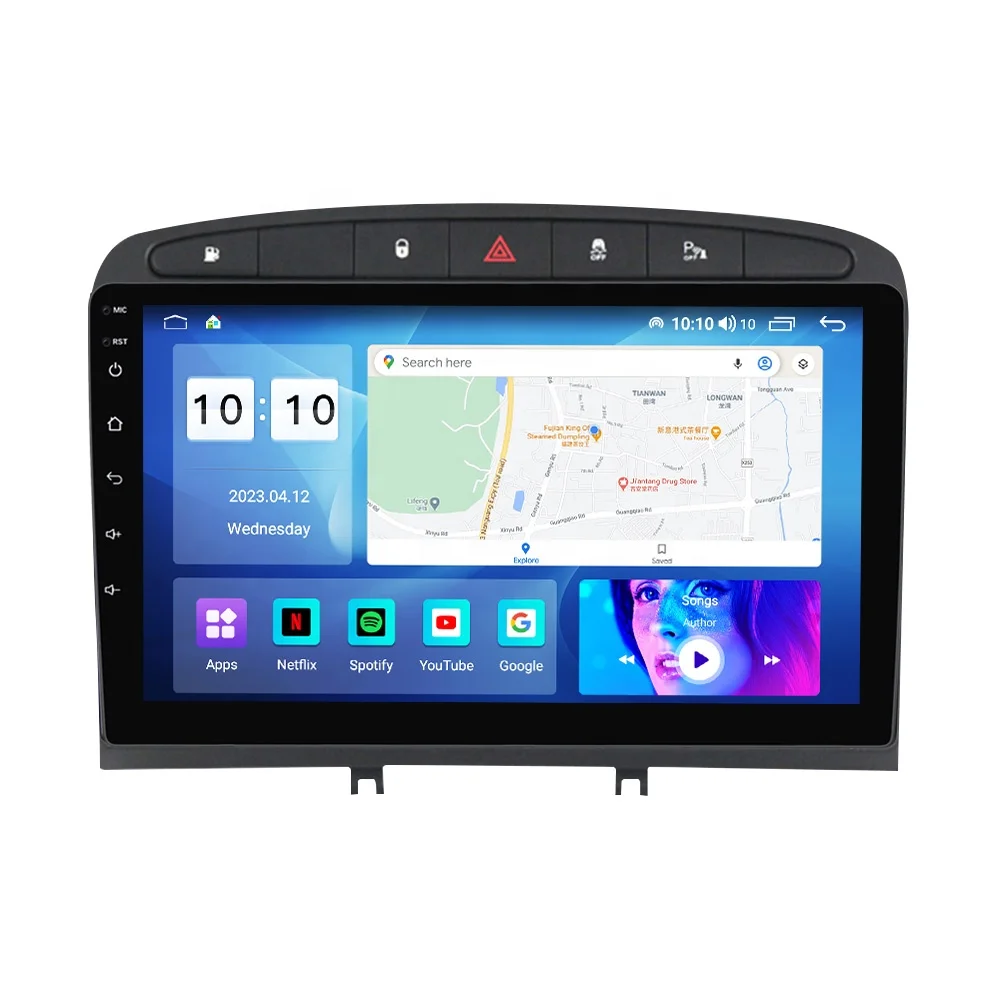 

MEKEDE MS Android 12 IPS DSP 8+128G Car Video For Peugeot 308 308S 408 2012- 2020 carplay+auto ADAS DVR 360 camera car audio sys