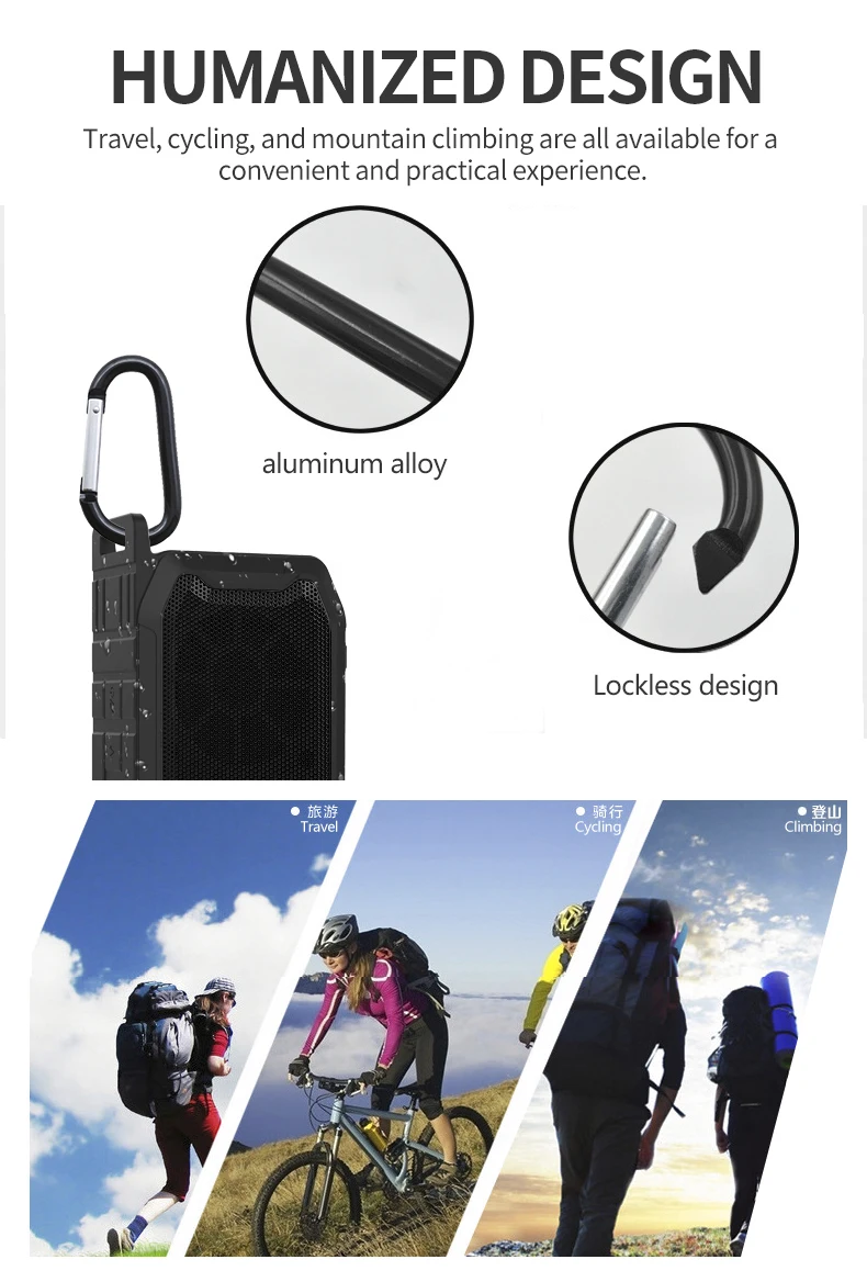 8Hours Duration Outdoors Portable Waterproof Wireless Bluetooth Speakers - ANKUX.COM