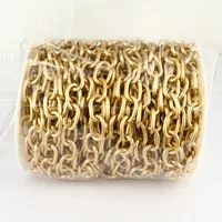 

BCL206 Popular Jewelry Supplies Chunky Gold Plated Aluminium Alloy O oval Shape Curb Link Chains