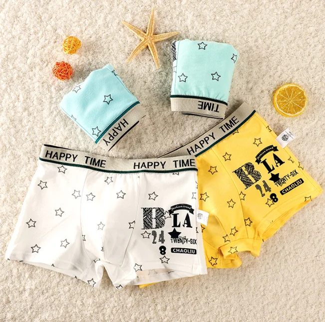 

High Quality Fashion Design Teen Boys Underwear Boxer For Aged 2-12 Years, Picture shows