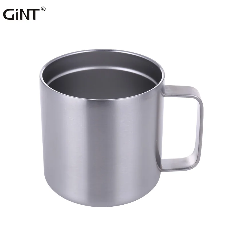 

Gint Popular 304 stainless steel water mug customized thermal Double wall vacuum coffee mud with handle for office