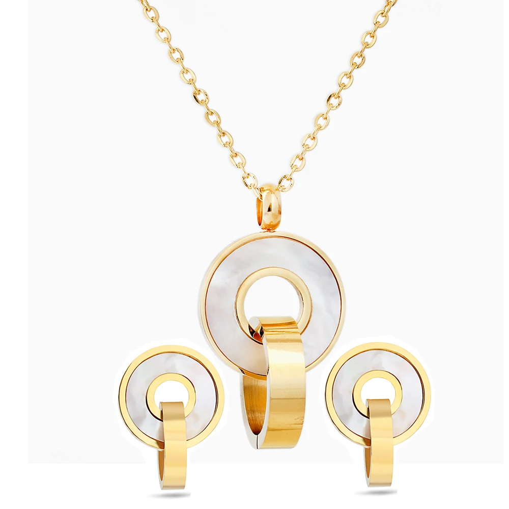 

Woman Custom Jewelry Accessories Fashion Wedding Stainless Steel Jewelry Set
