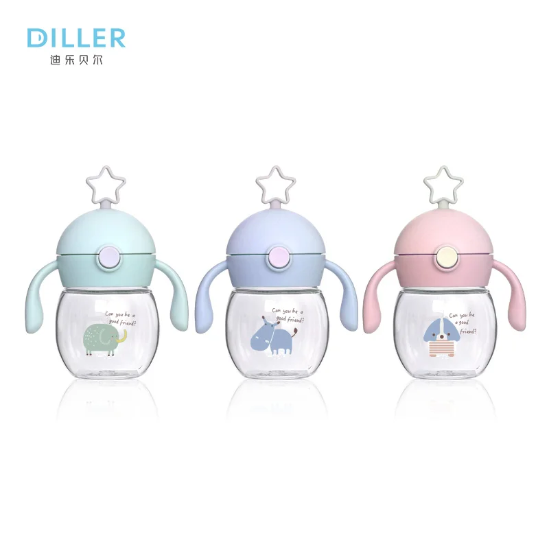 BPA-free straw kid baby drink bottle