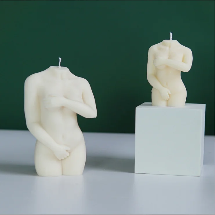 

LOVE'N LV405S Shy female body Candle Mold sexy female body human female body Goddess torso silicone mold For Epoxy resin art