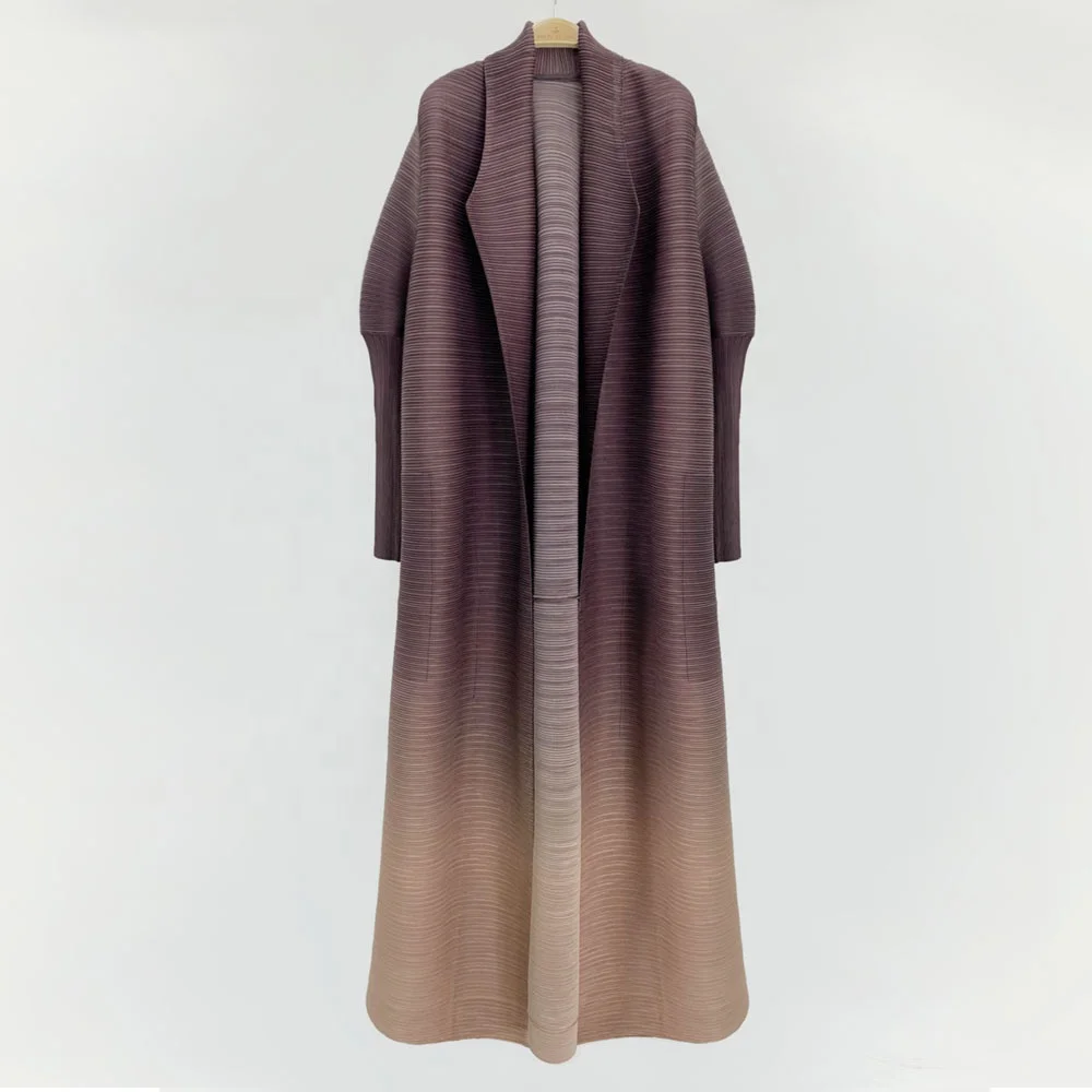 

Bicomfort Lantern Sleeve High Open Collar Gradient Abaya Modest Moroccan Style XL Size Elegant and Casual Maxi Abaya for Ladies