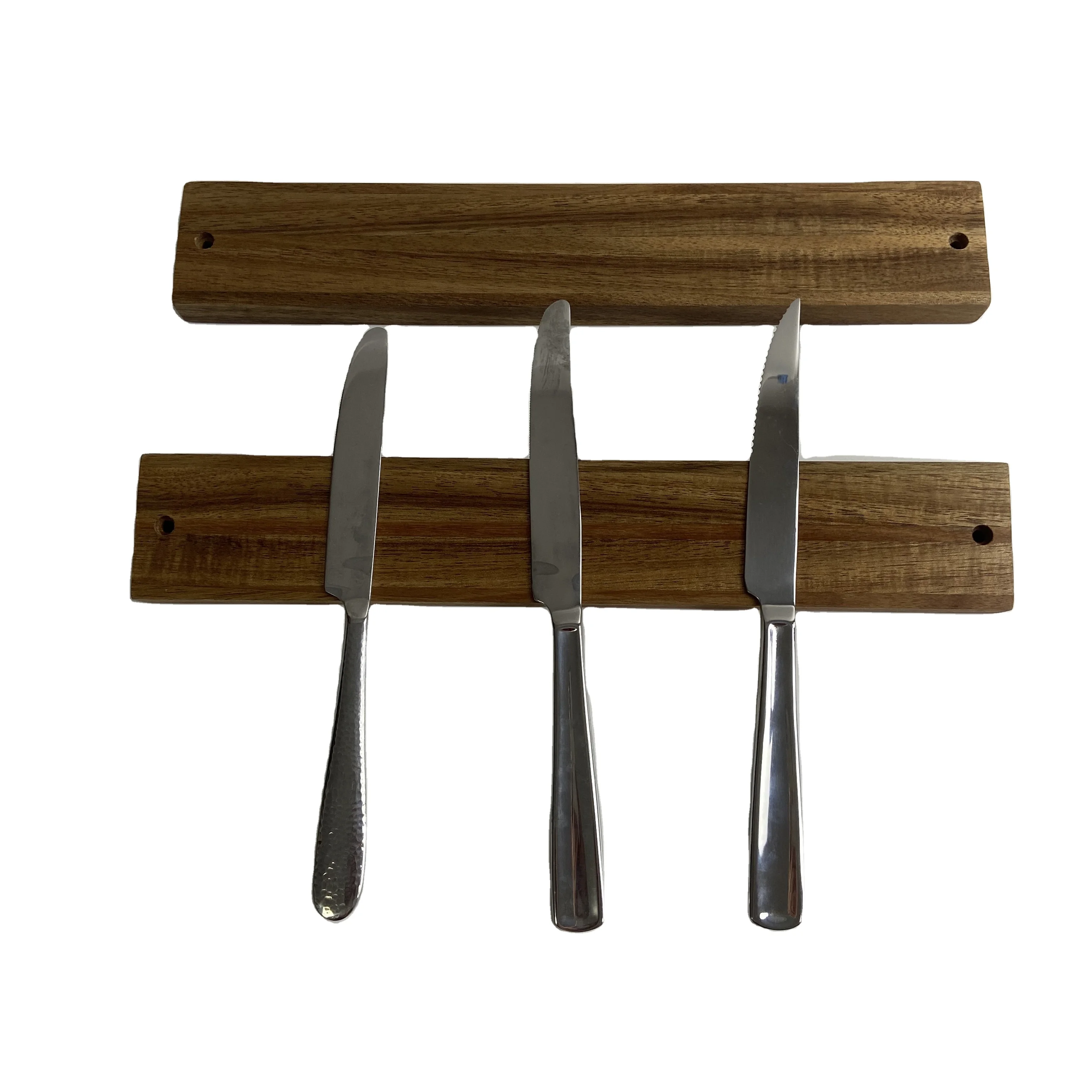 

Diyue DIYR201223 New Trend Space-Saving Wall Mount Wooden Magnetic Knife Strip bar with Powerful Magnet Knife Holder for Kitchen