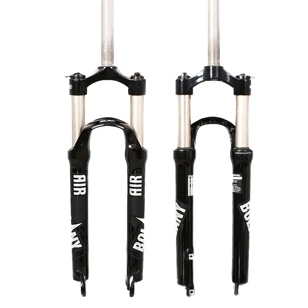 

BOLANY MTB Bike Suspension Fork 26" 27.5" 29"inch 110mm Travel Preload Adjust 9QR Bicycle Suspension Fork, Silver black