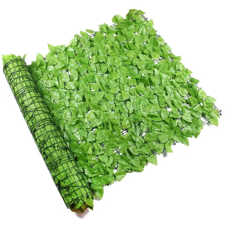 

greenery artificial leaf privacy roll fence screen for wall covering decoration, Green color