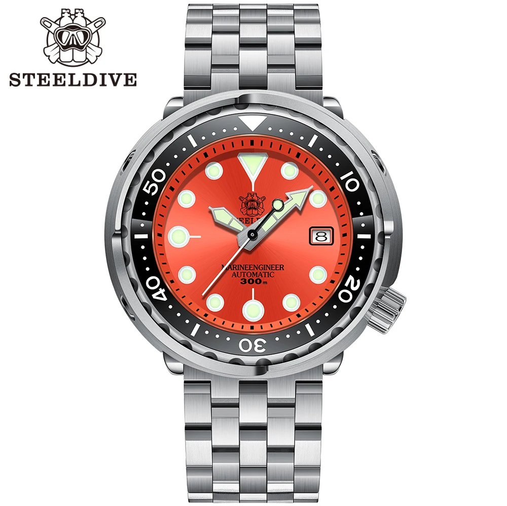 

No Logo! SD1975 Steeldive Design OEM Custom Stainless Steel Sapphire Glass Mechanical Movement 300m Wristwatch Diving
