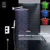 LED rain shower head concealed thermostatic bathroom shower set