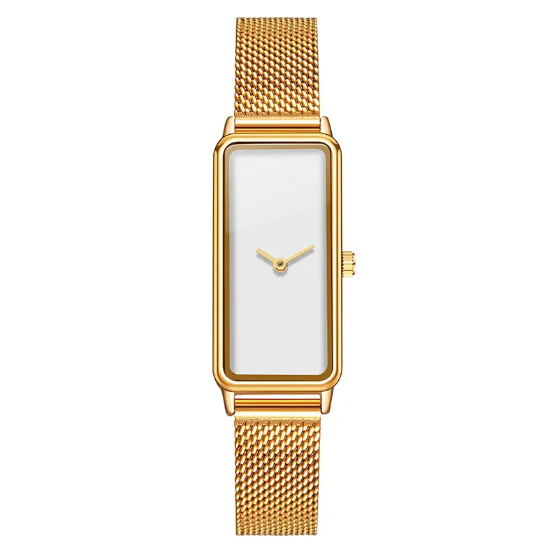 

Build Brand Your Own Gold Watches Minimal Mesh Stainless Steel Custom Watch Simple Stylish Women Watch