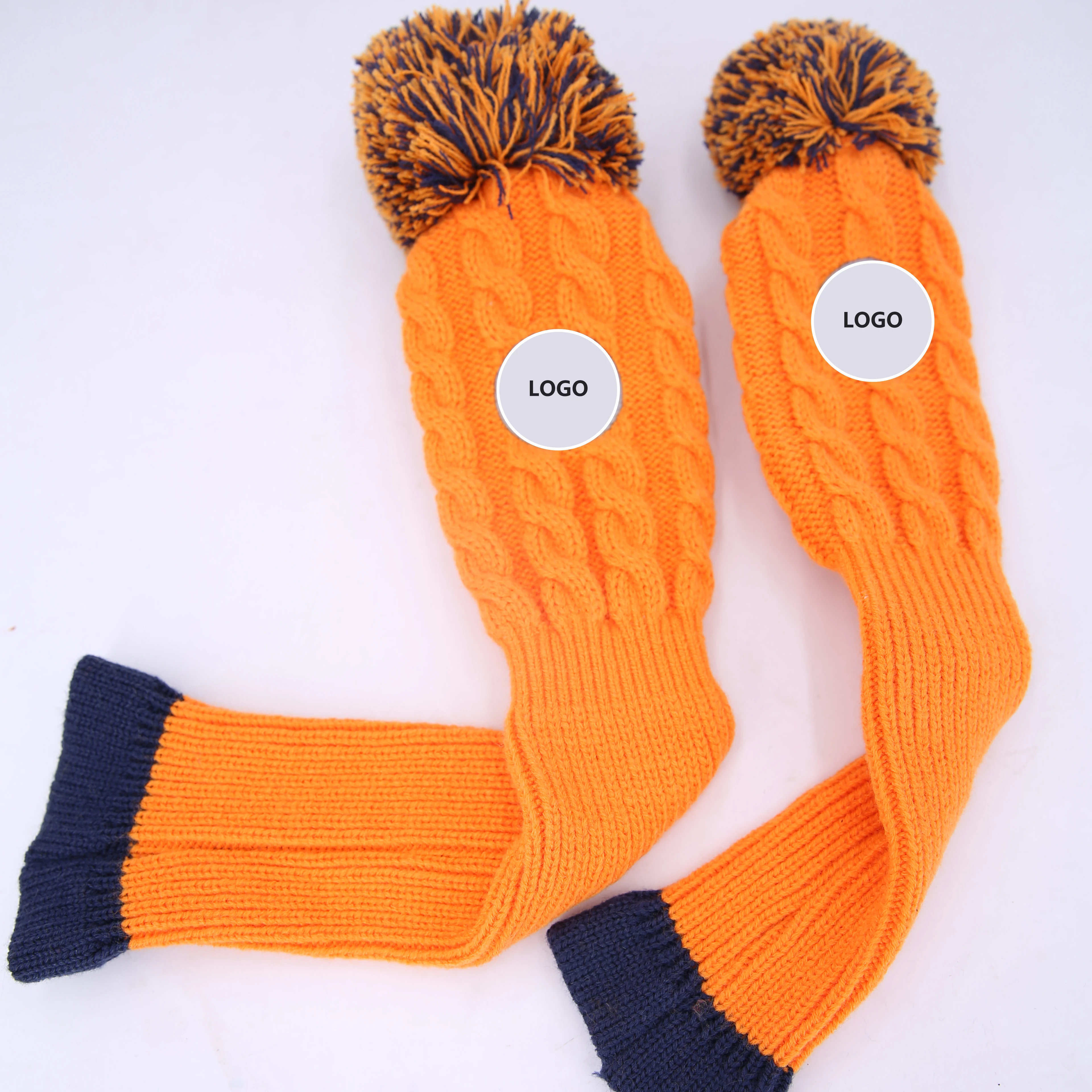 

China factory custom golf headcover knitted embroidery logo custom knit golf head cover for driver