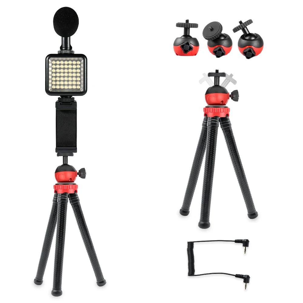 

W&S W49 Pocket Vlog Light Kit Selfie Beauty LED Video Fill Light With Tripod For Cellphone Camera YouTube