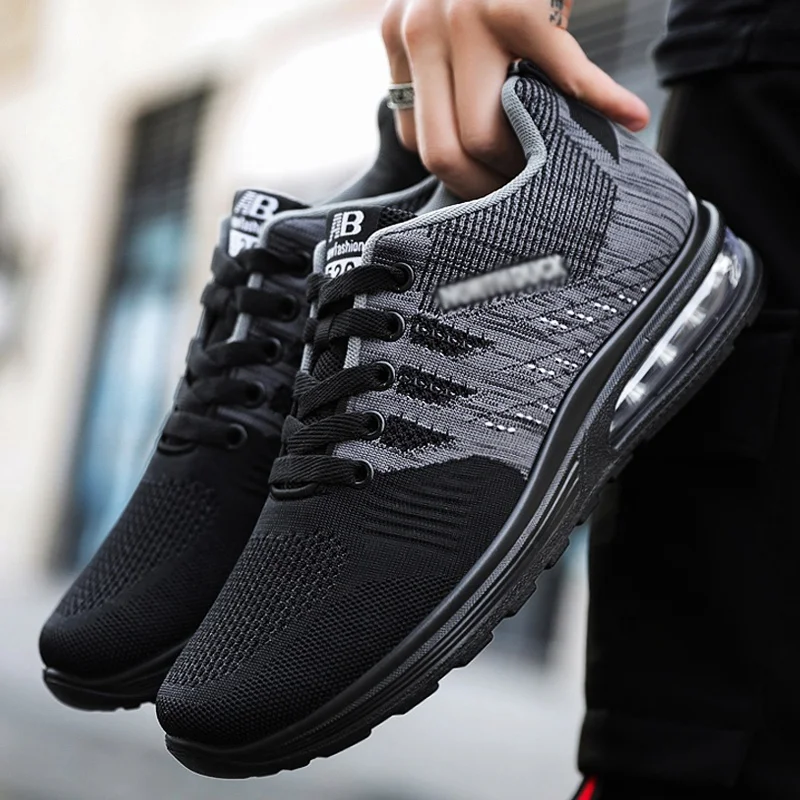 

Mens Air Cushion Sport Running Shoes Casual Athletic Tennis Sneakers fabric long shoes for men custom sneakers men, Red/white