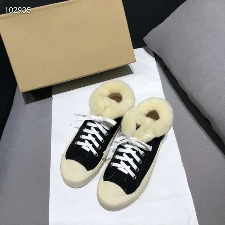 

Excelsior lambs biscuit shoes Korea warm warm caramel canvas platform for men and women