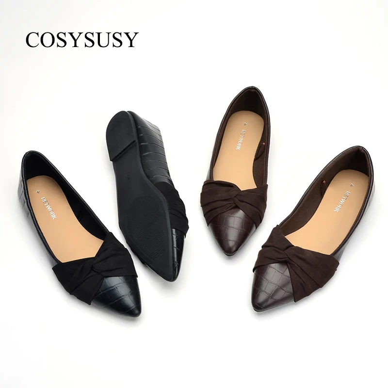 

Hot selling women pointed flat shoes suitable office and daily life