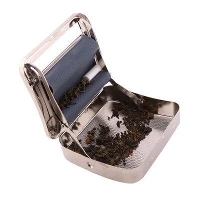 

70mm Manual Metal Cigarette Box Smoking weed Rolling Machine Case make cone joint roller box tobacco storage