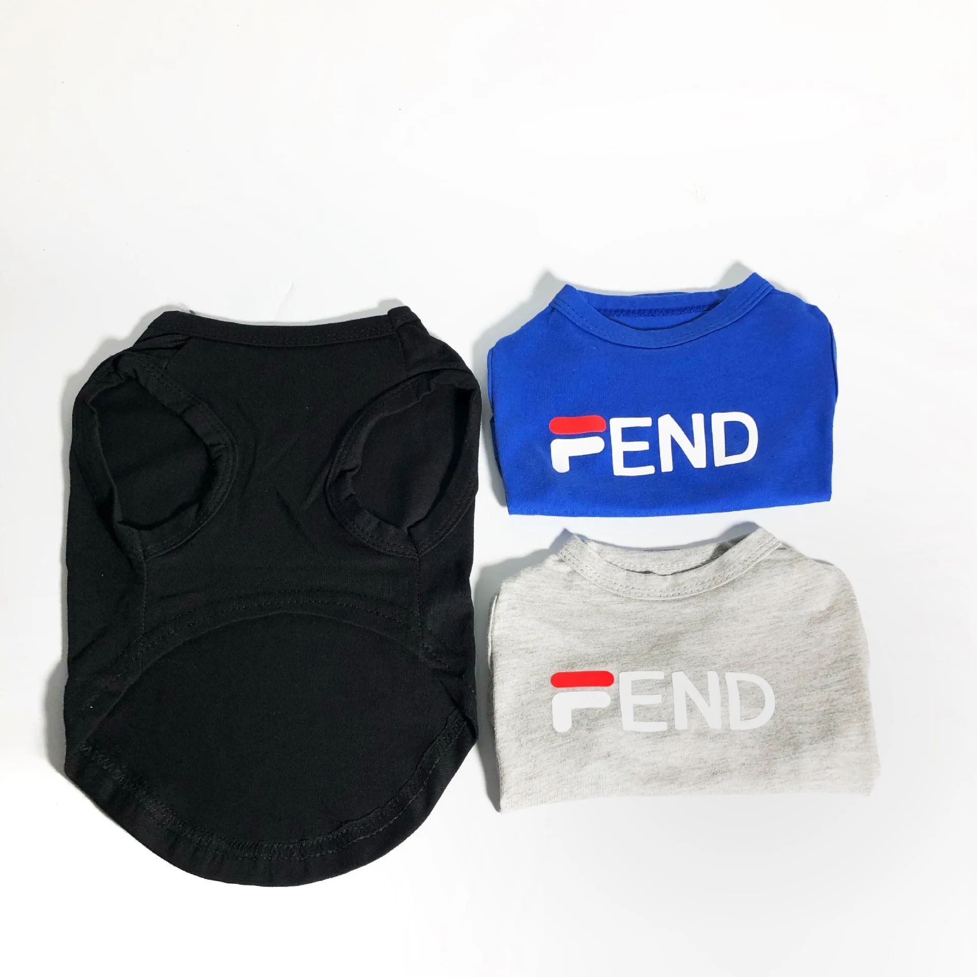 

Wholesale Luxury Logo Printed Pet Dog Vest Cotton Custom Dog Clothes