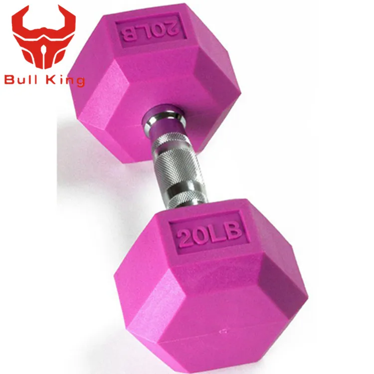 

Color rubber coated hex dumbbell, Customized