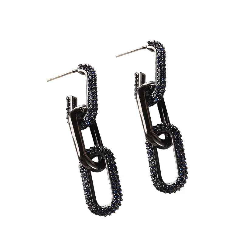 

New Trendy Link Chain Earrings For Women Wedding Party Dubai Bridal Jewelry boucle d'oreille femme Gift Jewelry