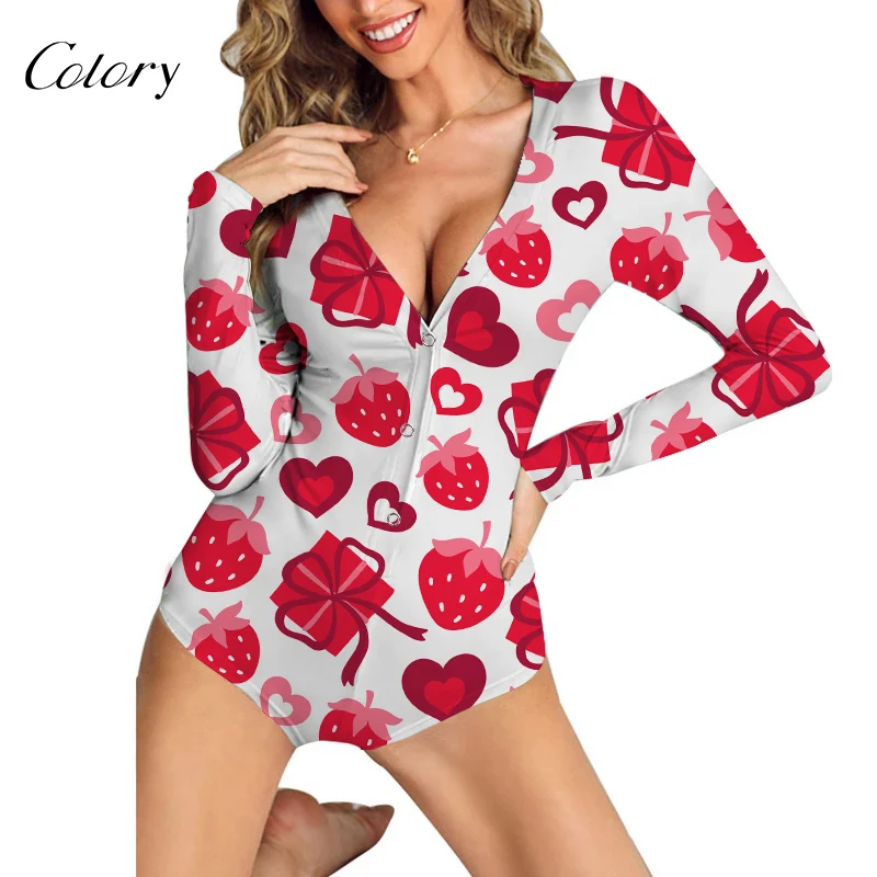 

Colory Pajama Onesie For Woman Designer Long Sleeve Onesie Jumpsuits Women 2020 Plus Size, Picture shows