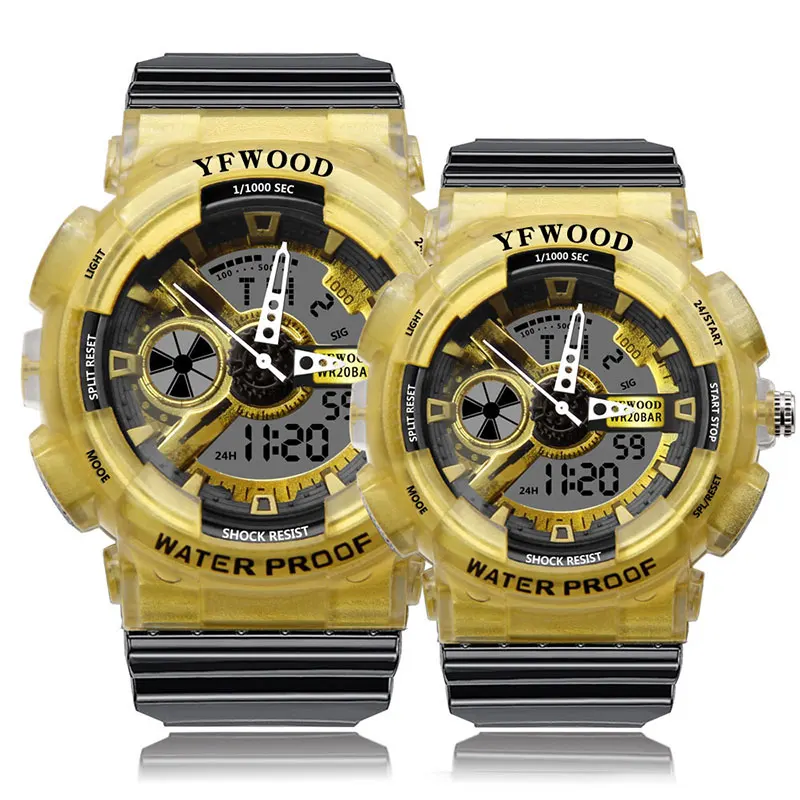 Luxury high quality digital sport couple watch LED display watches for girls