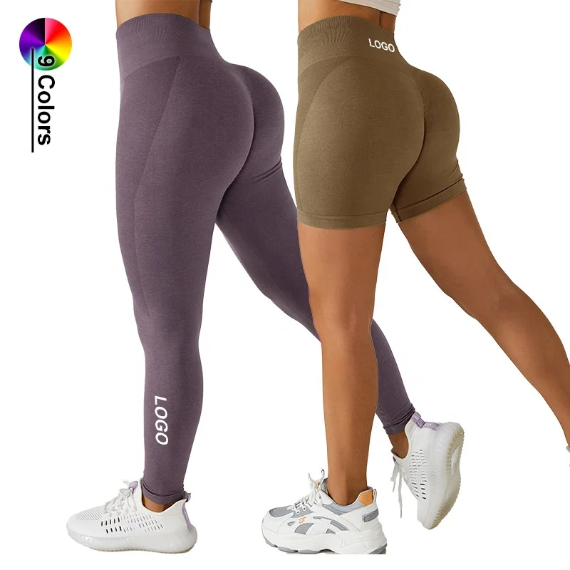 

New Women's High Waist Seamless Scrunch Butt Lift AMPLIFY Leggings & 3.5" Shorts Fitness Workout Gym Push Up Pants Yoga Clothes