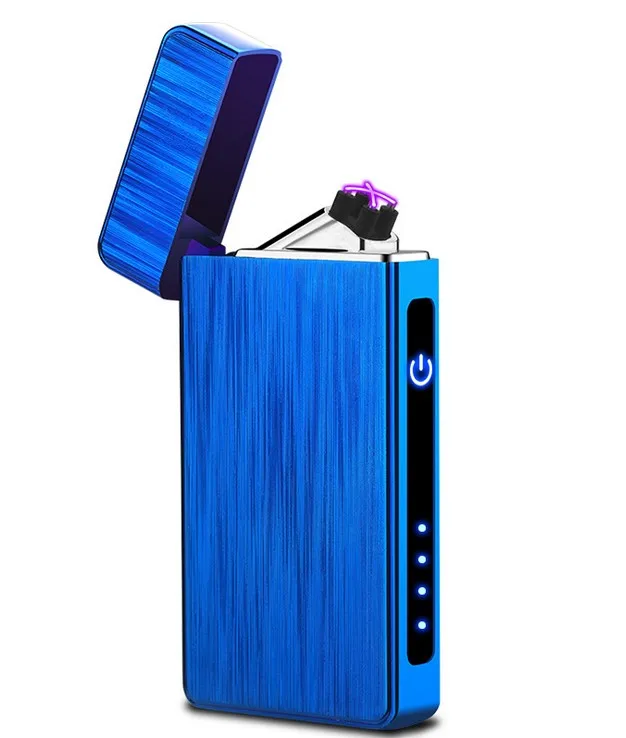 flameless no gas electric led touch dual Arc Lighter usb rechargeable