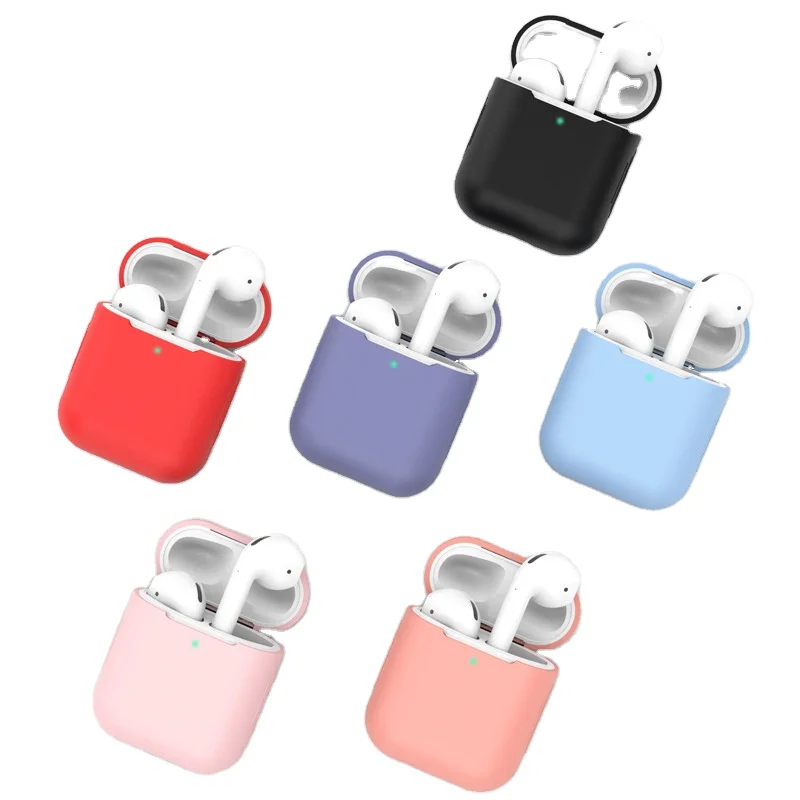 

Solid Color Silicone Case for Airpods 2 Cute Protective Earphone Cover for Apple Airpods 2 Wireless Charging Box Shockproof Case