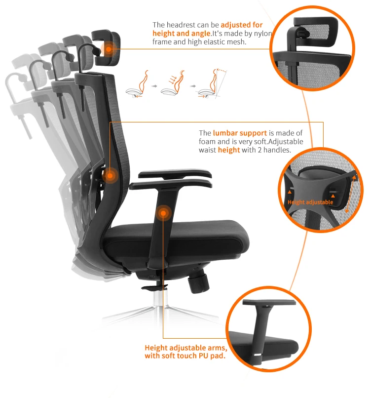 X356atmf Office Chair 3 Lever Functions Mechanism Buy Modern