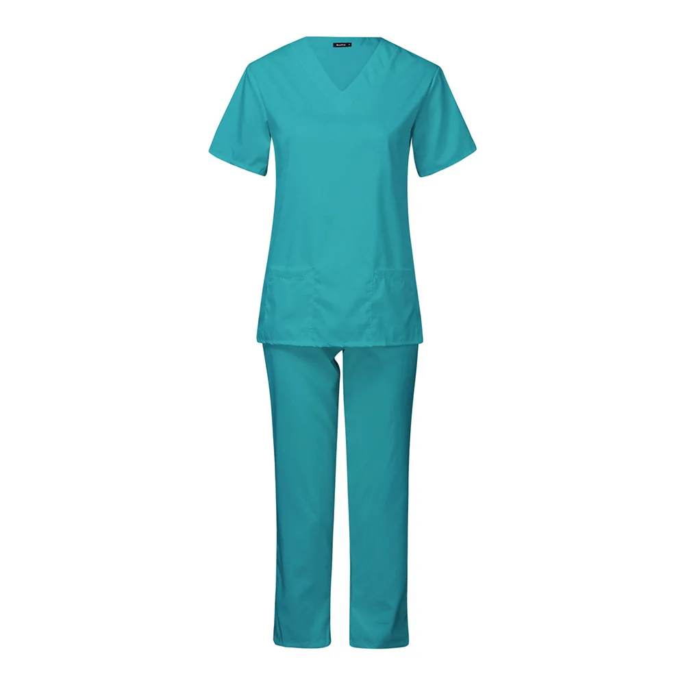 

Low Price Stock Hospital Nursing Uniforms Scrubs Women Uniform Figs Scrubs Nurses Short Sleeve Uniforms Sets, Customized color