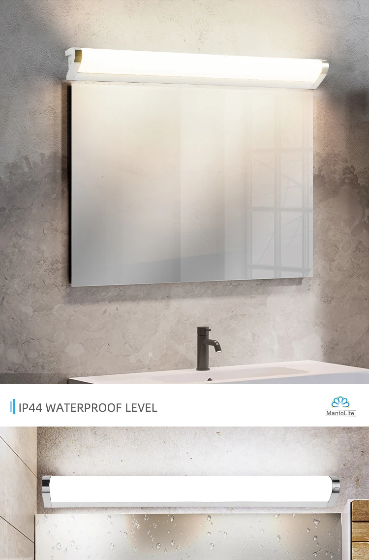 Waterproof vanity mirror lights ip44 bathroom make up mirror light stainless steel modern led mirror lighting