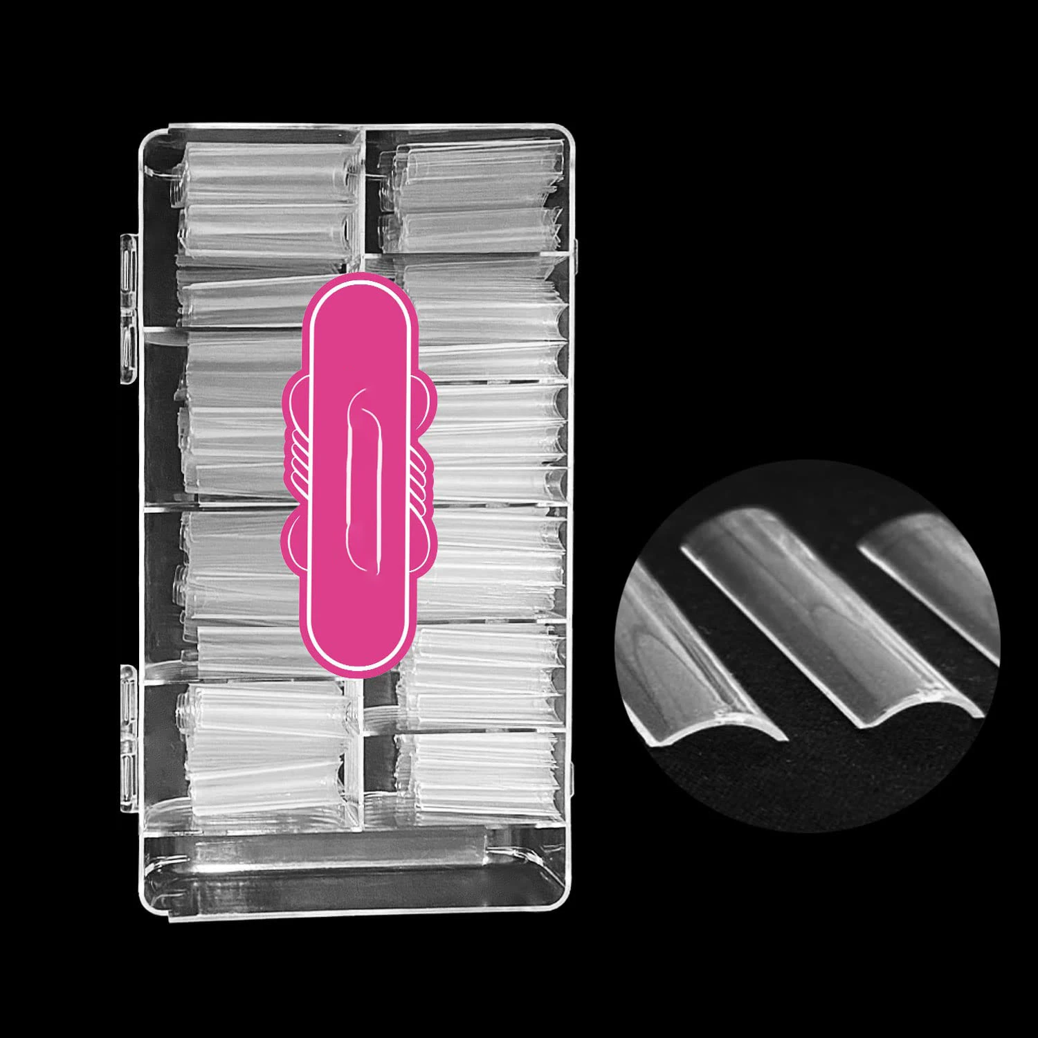 

Extra Long Square Flat Nail Tips No C Curve Square Nail Tips 500pcs Box Clear Natural Hot Popular XXL Design Finger ABS 50 Bags