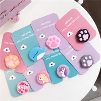 

wholesale new design silicon cute cartoon foldable flexible cell phone holder