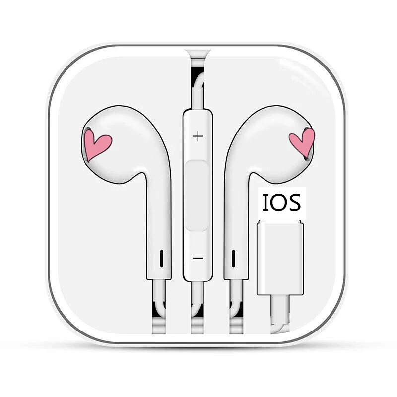 

Earphone Headphone With Mic Earbuds Stereo Headphone And Noise Isolating In Ear Wired Earphone For Iphone, White