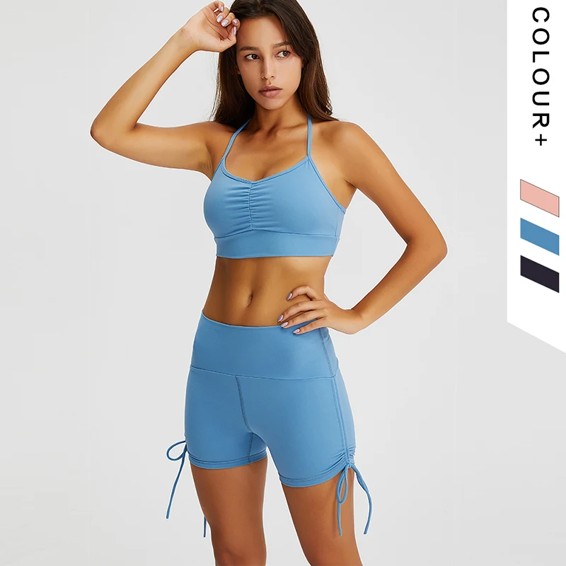 

Comfortable elastic workout clothes seamless women short yoga set, Same as picture shows