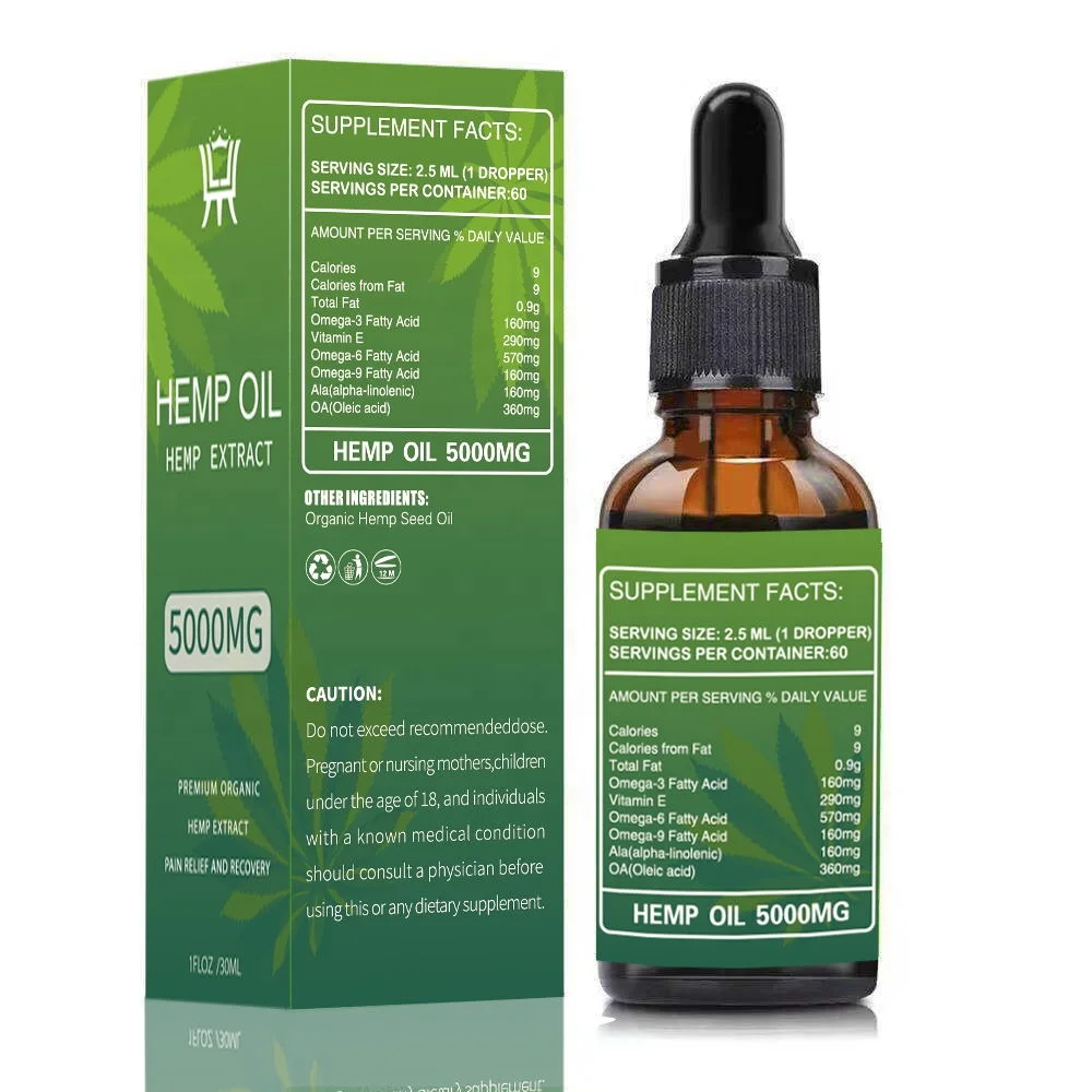 FDA MSDS COA cbd isolate hemp extract drops hemp seed oil with private label