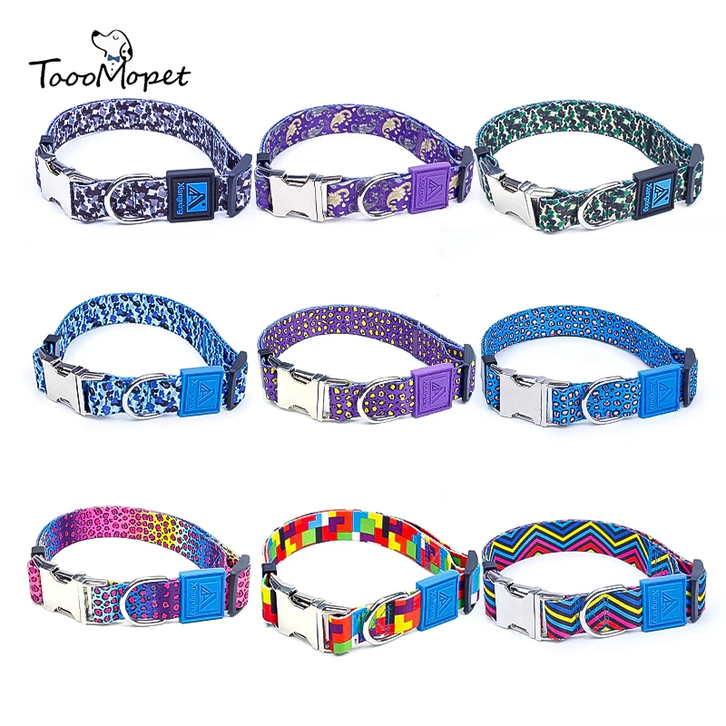 

High Quality Polyester Pet Collars Luxury Durable Personalized Pet Collar For Training Dog, 9 colors