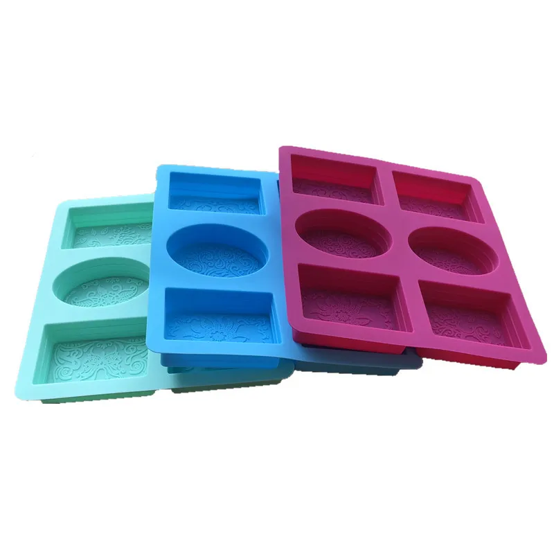 

Round Square Silicone Soap Molds 6 Cavities DIY Handmade Soap Moulds - Cake Pan Molds for Baking, Biscuit Chocolate Mold,, Custom