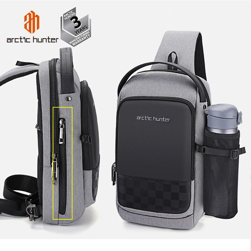 

Arctic Hunter Custom Waterproof Anti Theft Designer Chest Bag USB Crossbody Sling Bags For Men Single Shoulder Crossbody Bag, Black,blue,grey