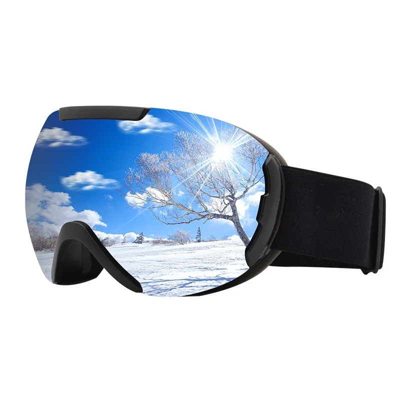 

7028 Amazon double-layer anti-fog Windproof large view spherical anti-snow mountaineering equipment ski goggles