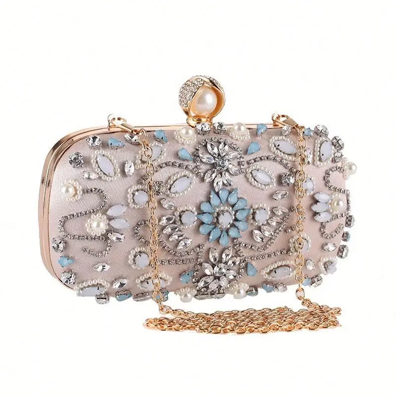 

2020 New Trend Crystal Evening Bag Ladies Women Luxury Classic Sling Clutch Bag Handbag With Chains