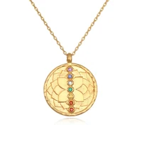 

925 silver price per gram coin disc rainbow chakra necklace 2020