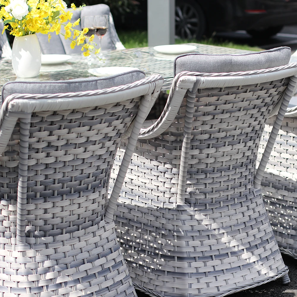Outdoor Garden Furniture Garden Sets Rectangular Table Rattan/ Wicker