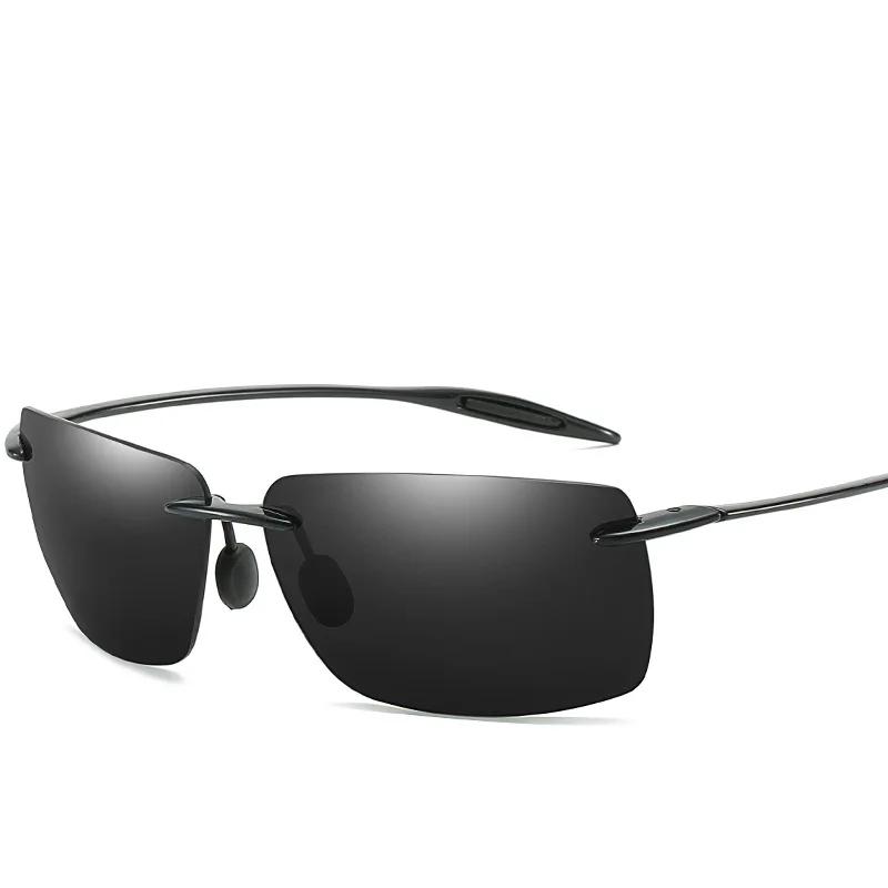 

Mocoo new style retro rimless sun glasses polarized TR90 driving men sunglasses 2019, As you see