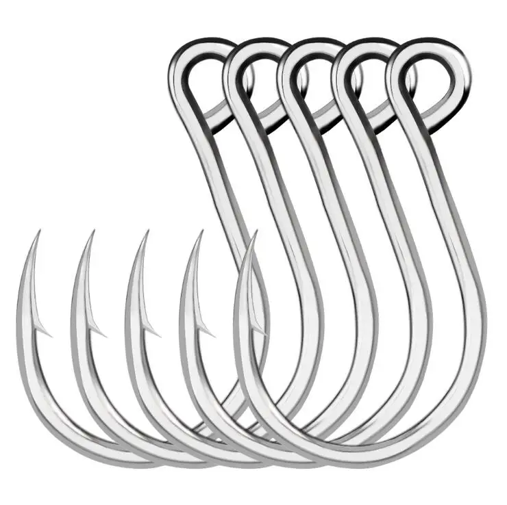 

WEIHE 6size High Strength Stainless Fishing Hook Barbed Hook Seawater Fishing Hooks